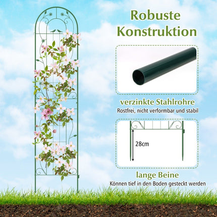 Kovová zahradní treláž, sada 2 ks – 220cm, odolná proti rzi