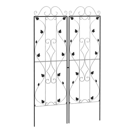 Metal Garden Trellis Set, 2-Pack, Rust-Resistant Steel