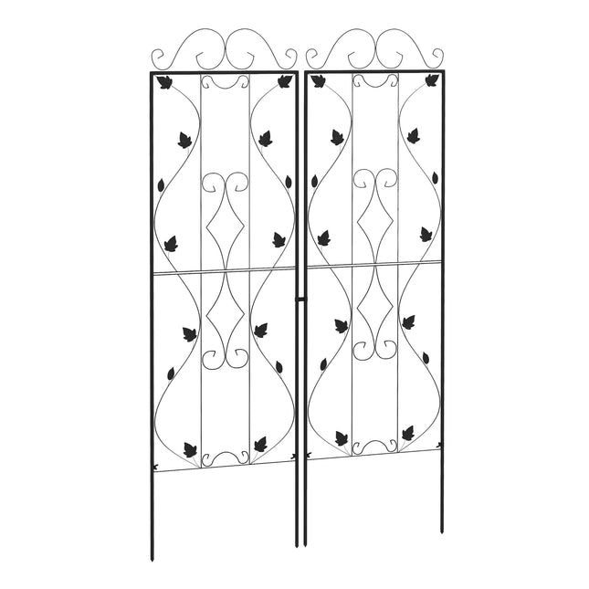 Metall-Gartenspalier-Set, 2er-Pack, rostfreier Stahl
