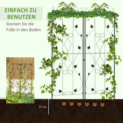 Metal Garden Trellis Set, 2-Pack, Rust-Resistant Steel