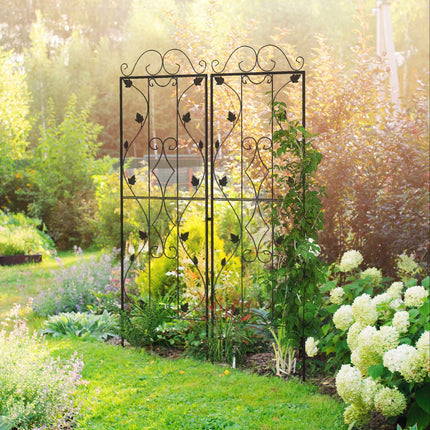 Metal Garden Trellis Set, 2-Pack, Rust-Resistant Steel