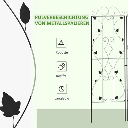 Metal Garden Trellis Set, 2-Pack, Rust-Resistant Steel
