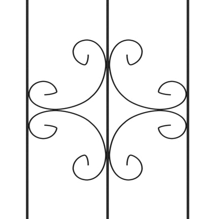 Metall-Gartenspalier-Set, Schwarz, 50x180 cm, 2er-Pack