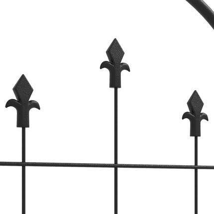 Metall-Gartenspalier-Set, Schwarz, 50x180 cm, 2er-Pack
