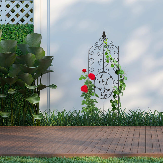 Gartenrankgitter aus Metall, Vintage-Design, Kletterhilfen für Pflanzen