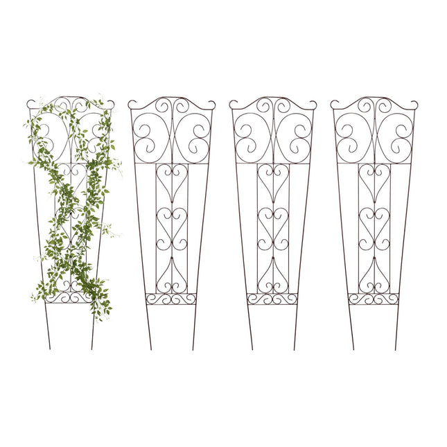Metall-Gartenspalier für Kletterpflanzen, geschwungenes Design
