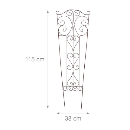 Metall-Gartenspalier für Kletterpflanzen, geschwungenes Design