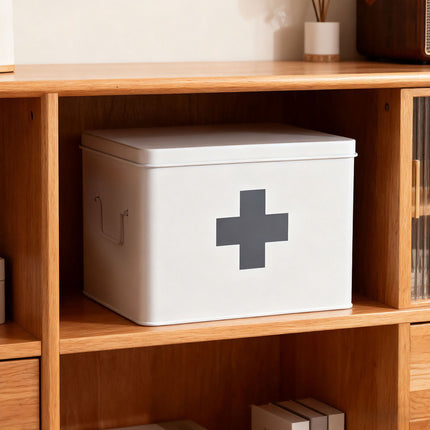 Medizin-Aufbewahrungsbox aus Metall mit 4 Fächern
