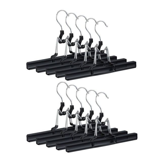 Metall-Hosenbügel, schwarz PVC-beschichtete Klemmbügel