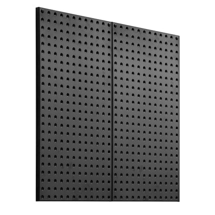 Metal Pegboard Panels, 2 Pack, 24 x 12 in, Steel, 88 lb Load, Black