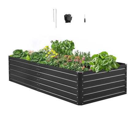 Metal Raised Garden Bed 2 x 1 x 0.5 m, Galvalume