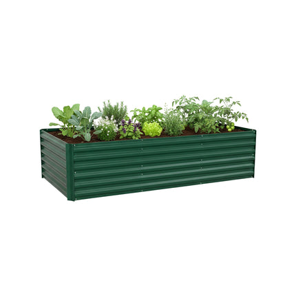 Metal Raised Garden Bed, 57x240x90cm, Galvanized Steel