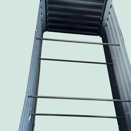 Metall-Hochbeet, 57x240x90cm, verzinkter Stahl