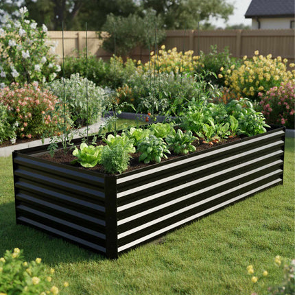 Metall-Hochbeet, 57x240x90cm, verzinkter Stahl