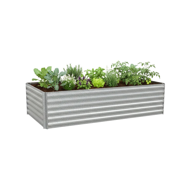 Hochbeet aus Metall, verzinkter Stahl, 57x240x90cm