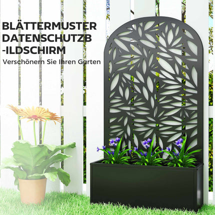 Erhöhtes Metallbeet mit Spalier, Wandmontage oder freistehend