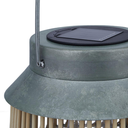 Kovová a ratanová solární lampa