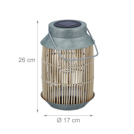 Kovová a ratanová solární lampa