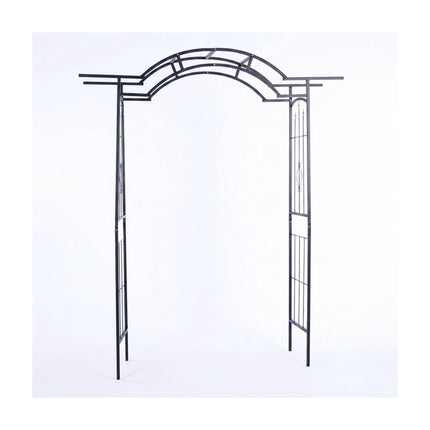 Metal Rose Arch, Black Steel Climbing Plant Support
