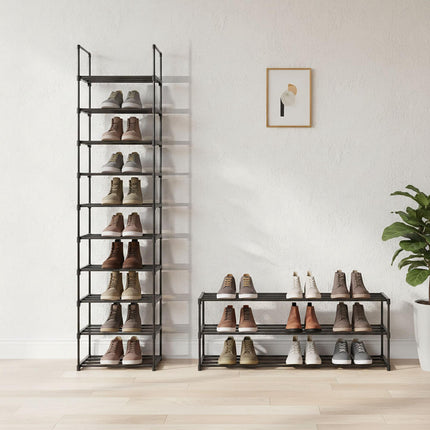 Metal Shoe Rack – Slim, Tool-Free, Adjustable Tiers