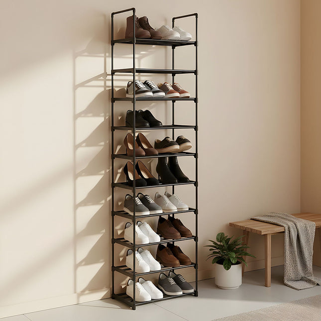 Metal Shoe Rack – Slim, Tool-Free, Adjustable Tiers