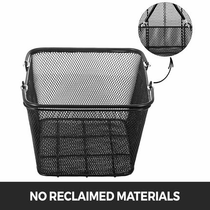 Metal Shopping Baskets With Handles, 12-Pack, Stand