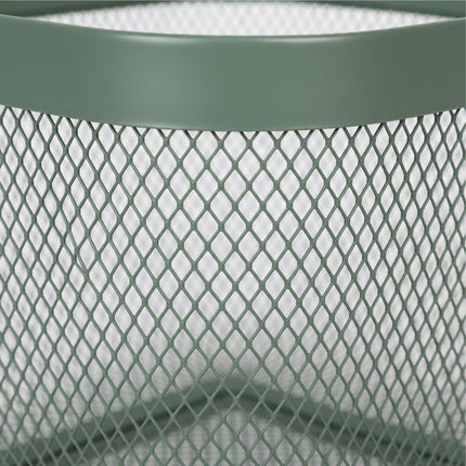 Metal Storage Basket with Wooden Handle