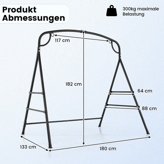 Metall-Schaukelgestell mit zwei Aufhängungsmöglichkeiten, 300 kg Tragkraft