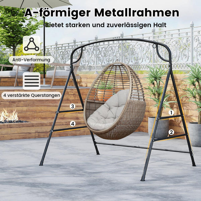 Metall-Schaukelgestell mit zwei Aufhängungsmöglichkeiten, 300 kg Tragkraft