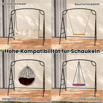 Metall-Schaukelgestell mit zwei Aufhängungsmöglichkeiten, 300 kg Tragkraft