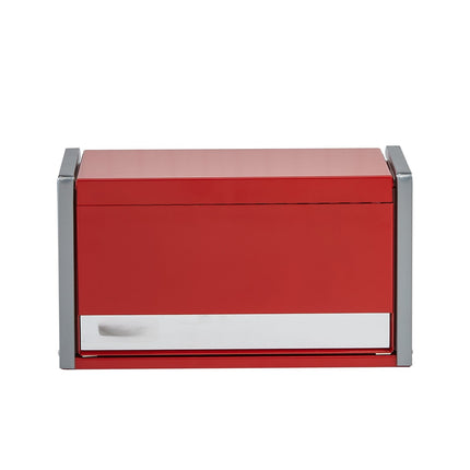 Metal Tool Box, 8.6-Inch, 3-Drawer Portable Tool Chest, Red