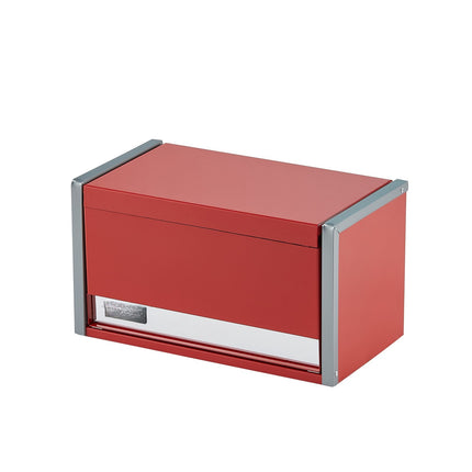 Metal Tool Box, 8.6-Inch, 3-Drawer Portable Tool Chest, Red