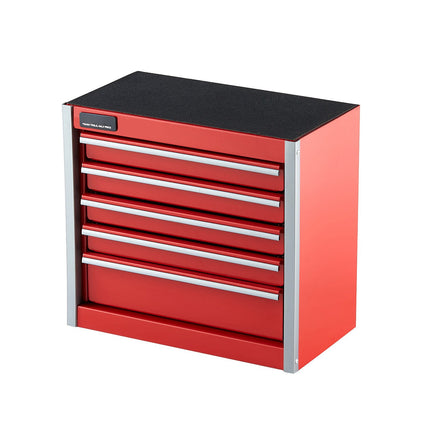 Metal Tool Box, 8.6-Inch 5-Drawer Steel Chest, Red