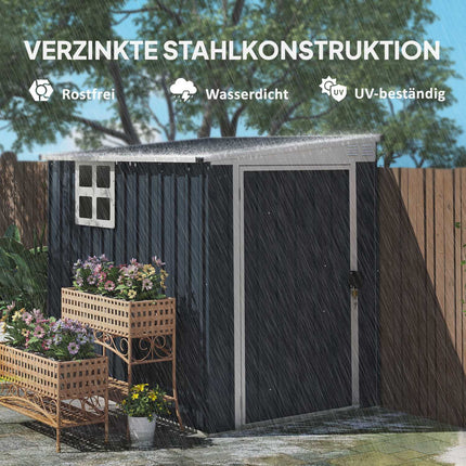 Metallgerätehaus 2,7 m² – wetterfest mit Fenster und Schloss