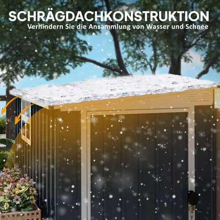Metallgerätehaus 2,7 m² – wetterfest mit Fenster und Schloss