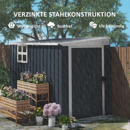 Metallgerätehaus - 2,7 m², Dach, wetterfest