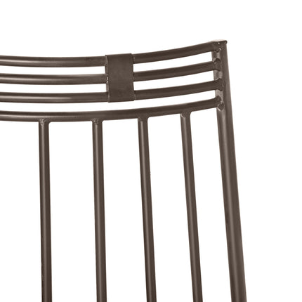 Halbkreisförmige Metall-Baumbank für 37 cm Holzscheite, 135 x 70 x 85 cm