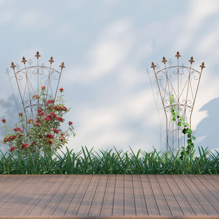 Spalier-Set aus Metall – Lilien-Design, Rankhilfe