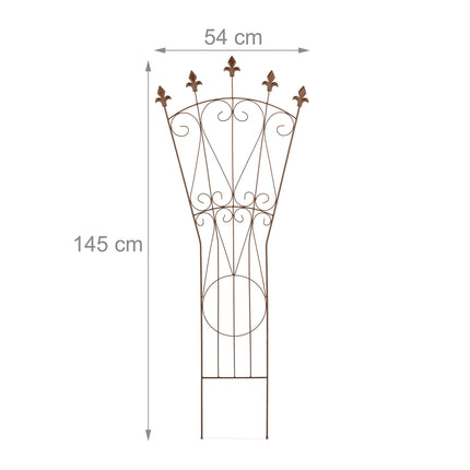 Spalier-Set aus Metall – Lilien-Design, Rankhilfe