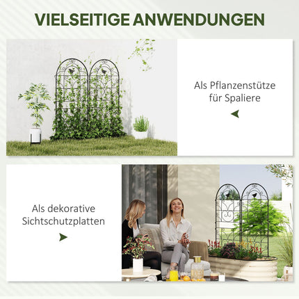 Rankgitter aus rostfreiem Metall für Kletterpflanzen, 50x120 cm