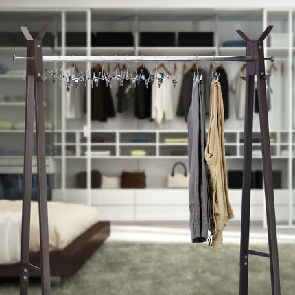 Metal Trouser Hangers, 25-Pack, Adjustable Clips