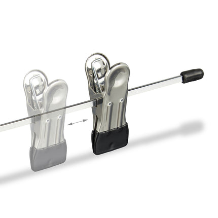 Metal Trouser Hangers, 25-Pack, Adjustable Clips