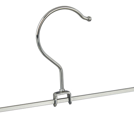 Metal Trouser Hangers, 25-Pack, Adjustable Clips
