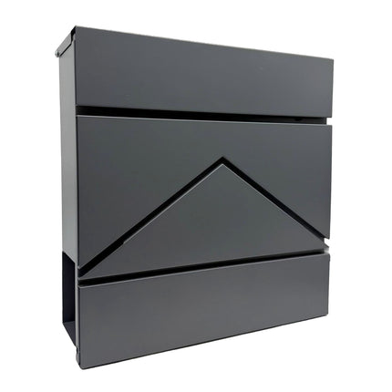 Metall-Wandbriefkasten mit Zeitungsfach