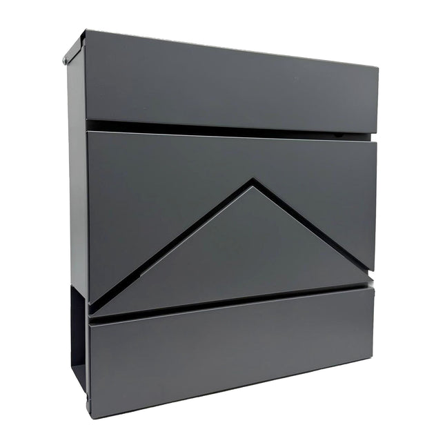Metall-Wandbriefkasten mit Zeitungsfach