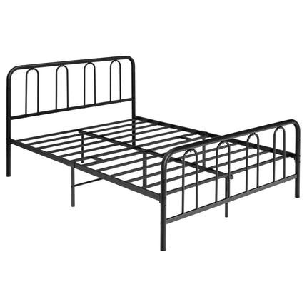 Cadre de lit en métal pour matelas 190 x 140 cm cadre de lit double avec sommier à lattes et espace de rangement