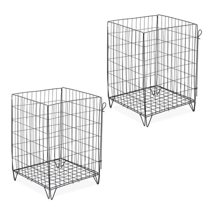 Composteurs métalliques avec grille de fond, lot de 2