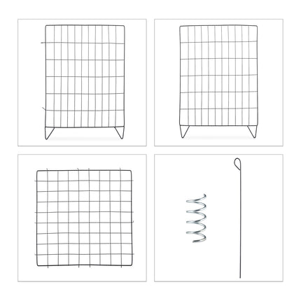 Composteurs métalliques avec grille de fond, lot de 2
