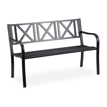 Metal garden bench