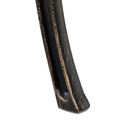 Gartenbank aus Metall in Schwarz und Bronze